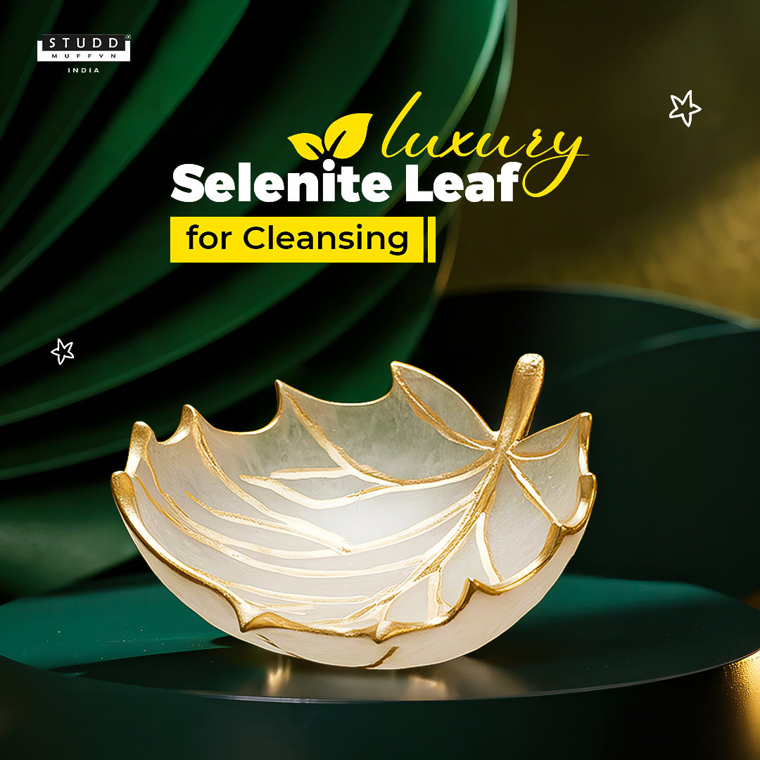 Selenite Crystal Recharging Leaf