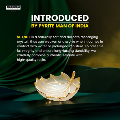 Selenite Crystal Recharging Leaf