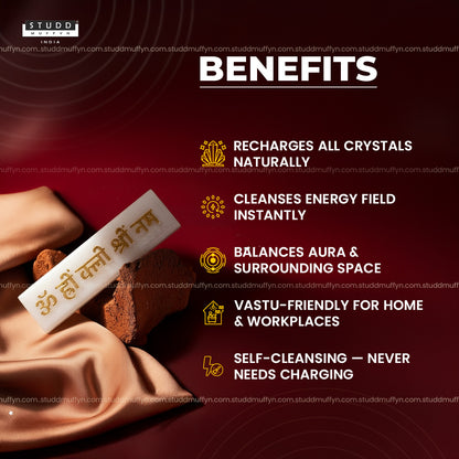 Selenite Gupt Mantra Recharging Block