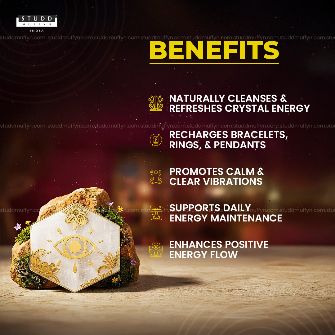 Selenite Nazar Kavach Coaster
