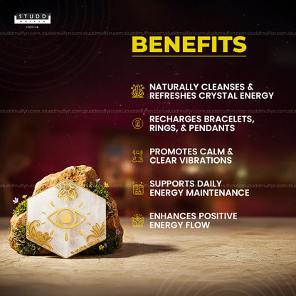 Selenite Nazar Kavach Coaster