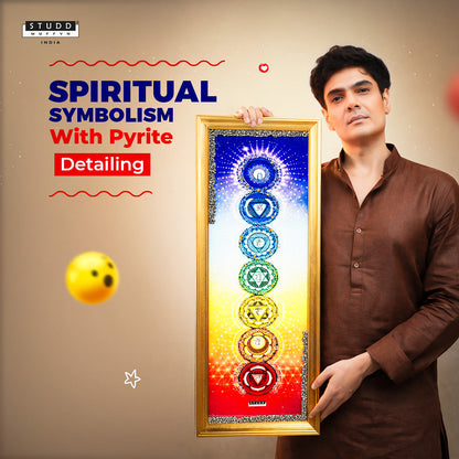 Seven Chakras Pyrite Frame