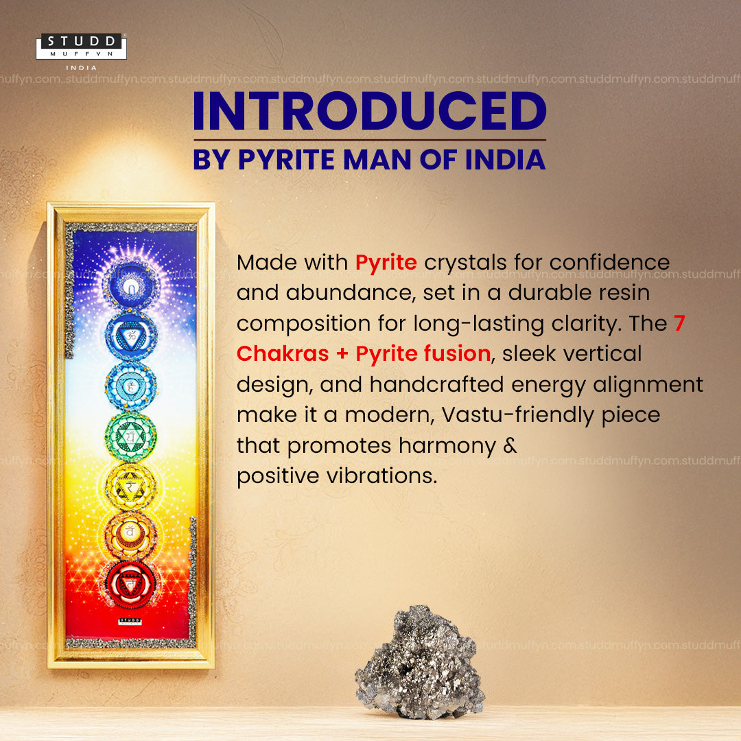 Seven Chakras Pyrite Frame