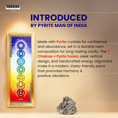 Seven Chakras Pyrite Frame