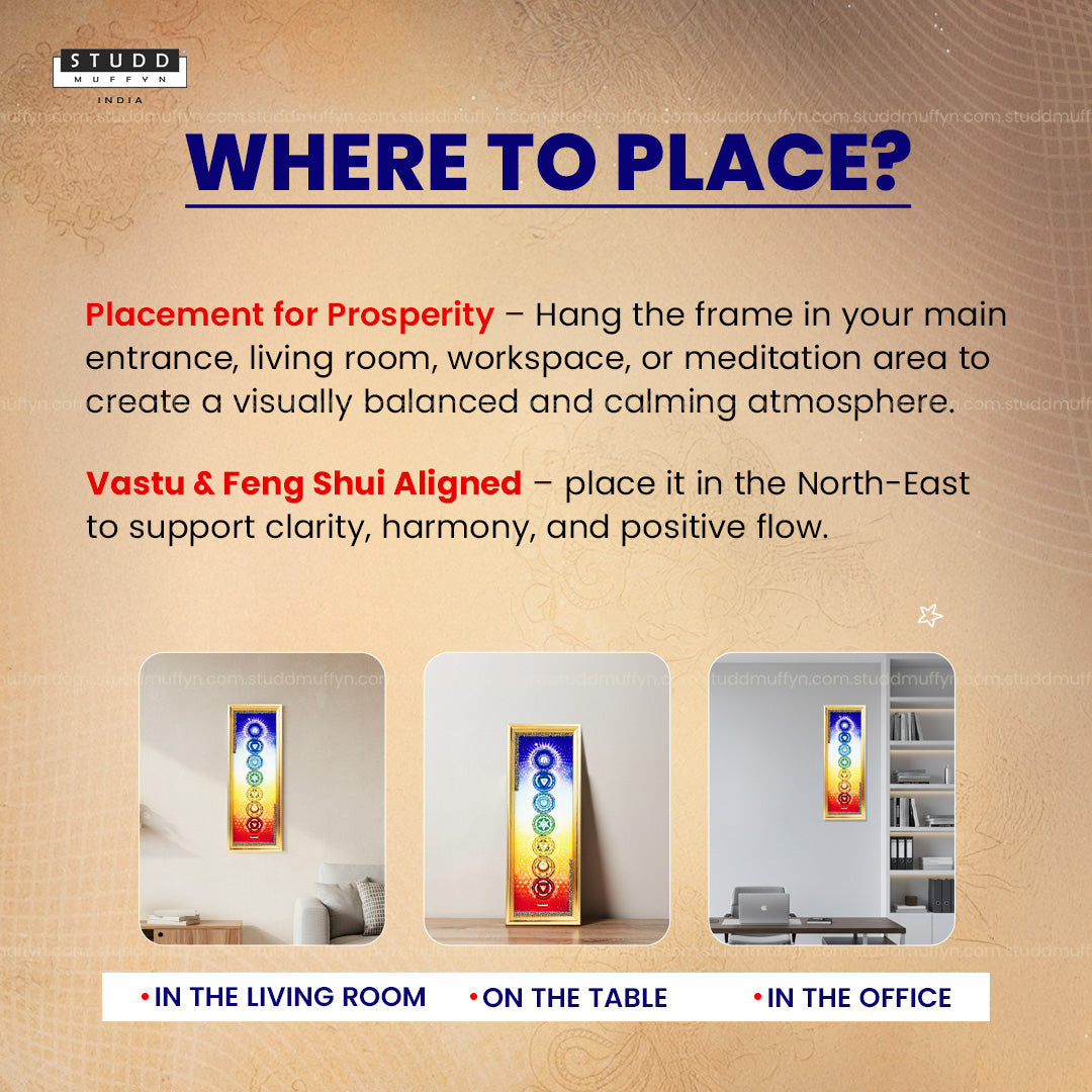 Seven Chakras Pyrite Frame