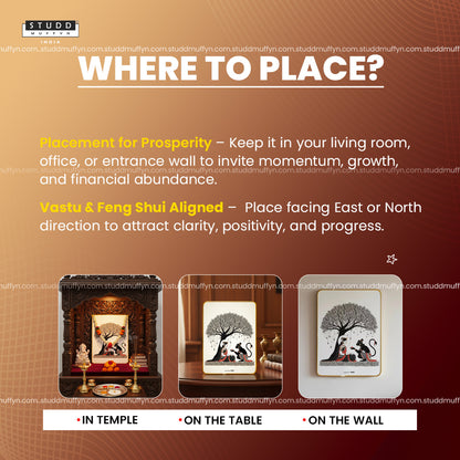 Sita-Hanumana Ashok Vatika Pyrite Plate