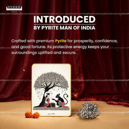 Sita-Hanumana Ashok Vatika Pyrite Plate