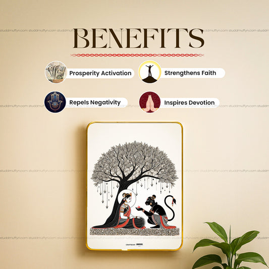 Sita-Hanumana Ashok Vatika Pyrite Plate