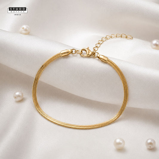 Snake Chain Bracelet Gold - 24k Gold Plated