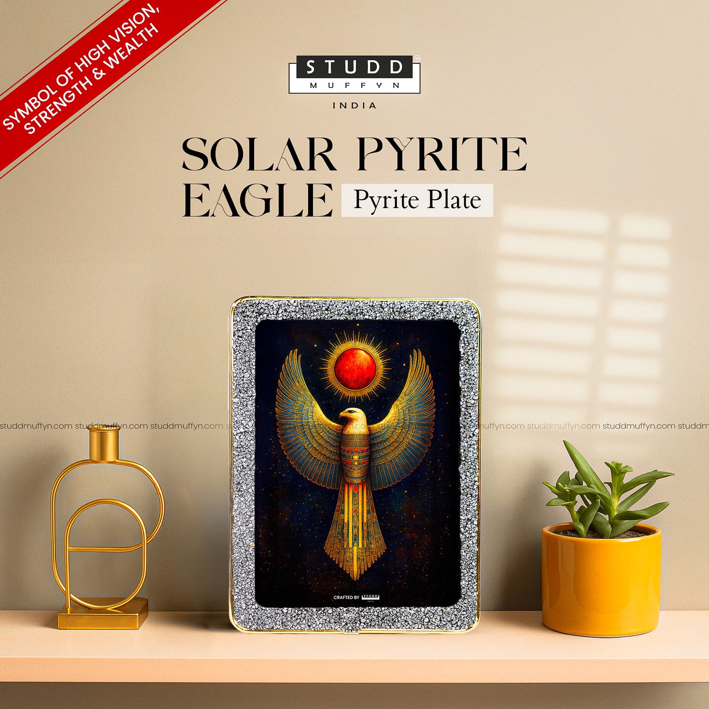 Solar Pyrite Eagle [Rectangle Plate]