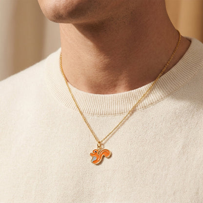 Squirrel Pendant -  24K Gold Tone