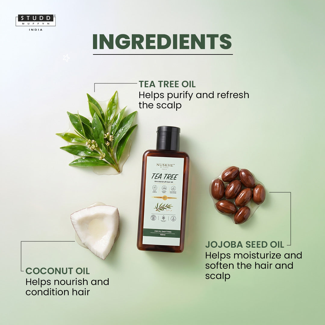 Tea Tree Hair Oil – Anti-Dandruff Scalp Nourishment