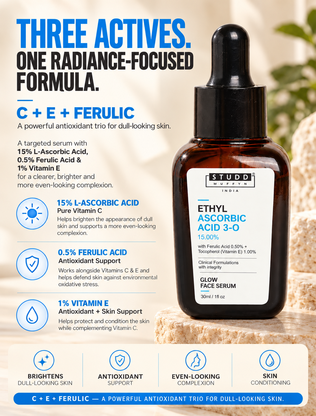 L-Ascorbic Acid 15% Glow Face Serum (30ml)