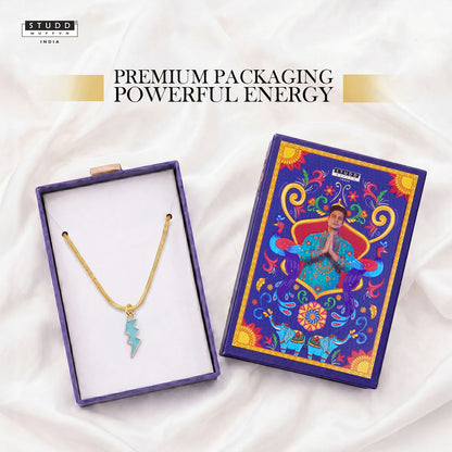 Thunder Pendant  - 24K Gold Plated [ With Velore Snake Chain]