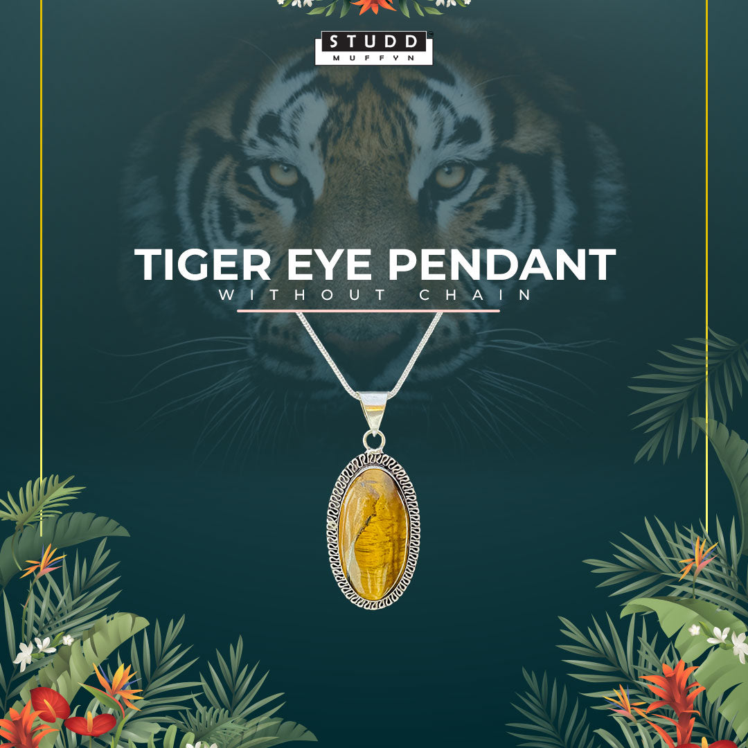 Tiger's Eye Crystal (Wearable Pendant without chain) for good fortune