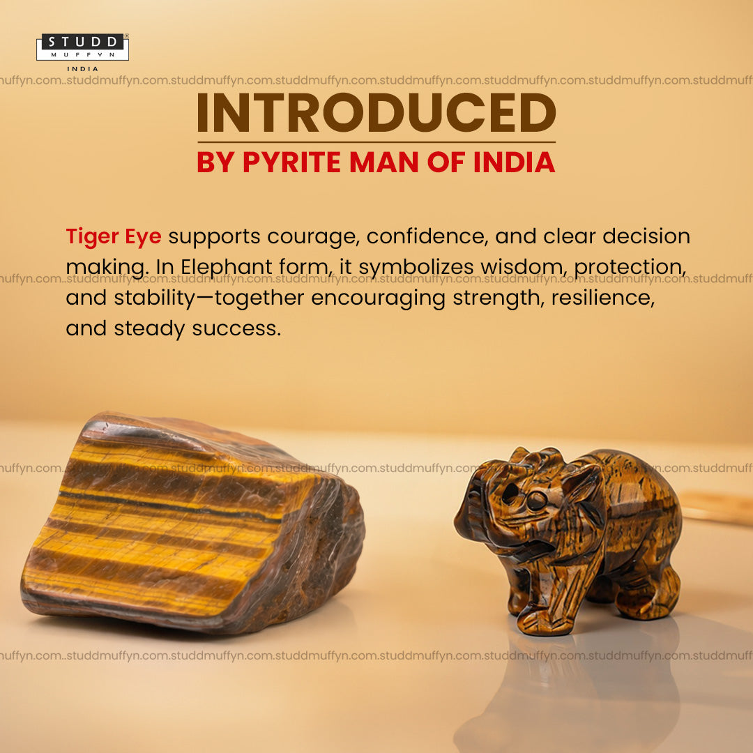 Tiger Eye Crystal Elephant | Miniature Series
