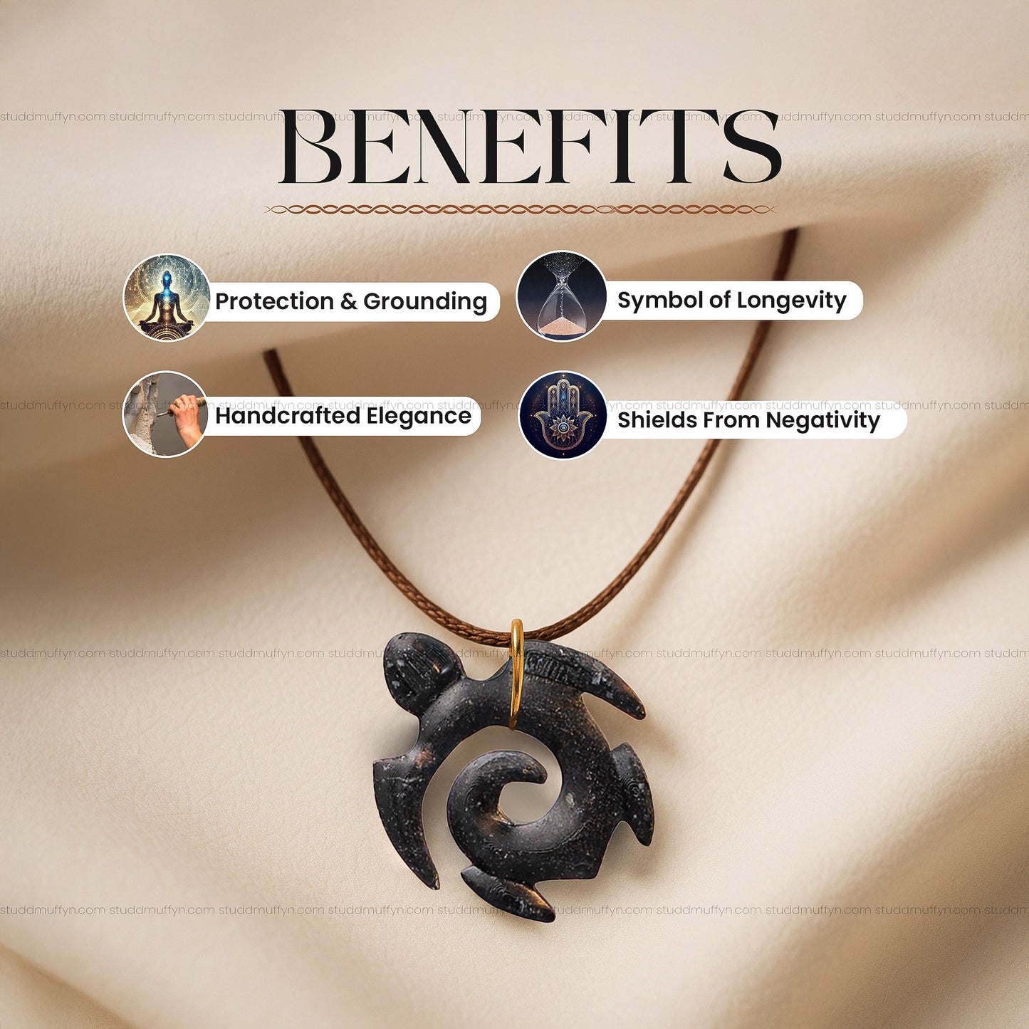 Tourmaline Tortoise Pendant