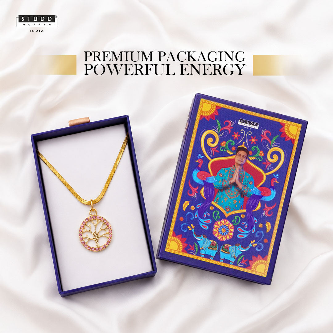 Tree of Life Pendant - 24K Gold Plated [ With Velore Snake Chain]
