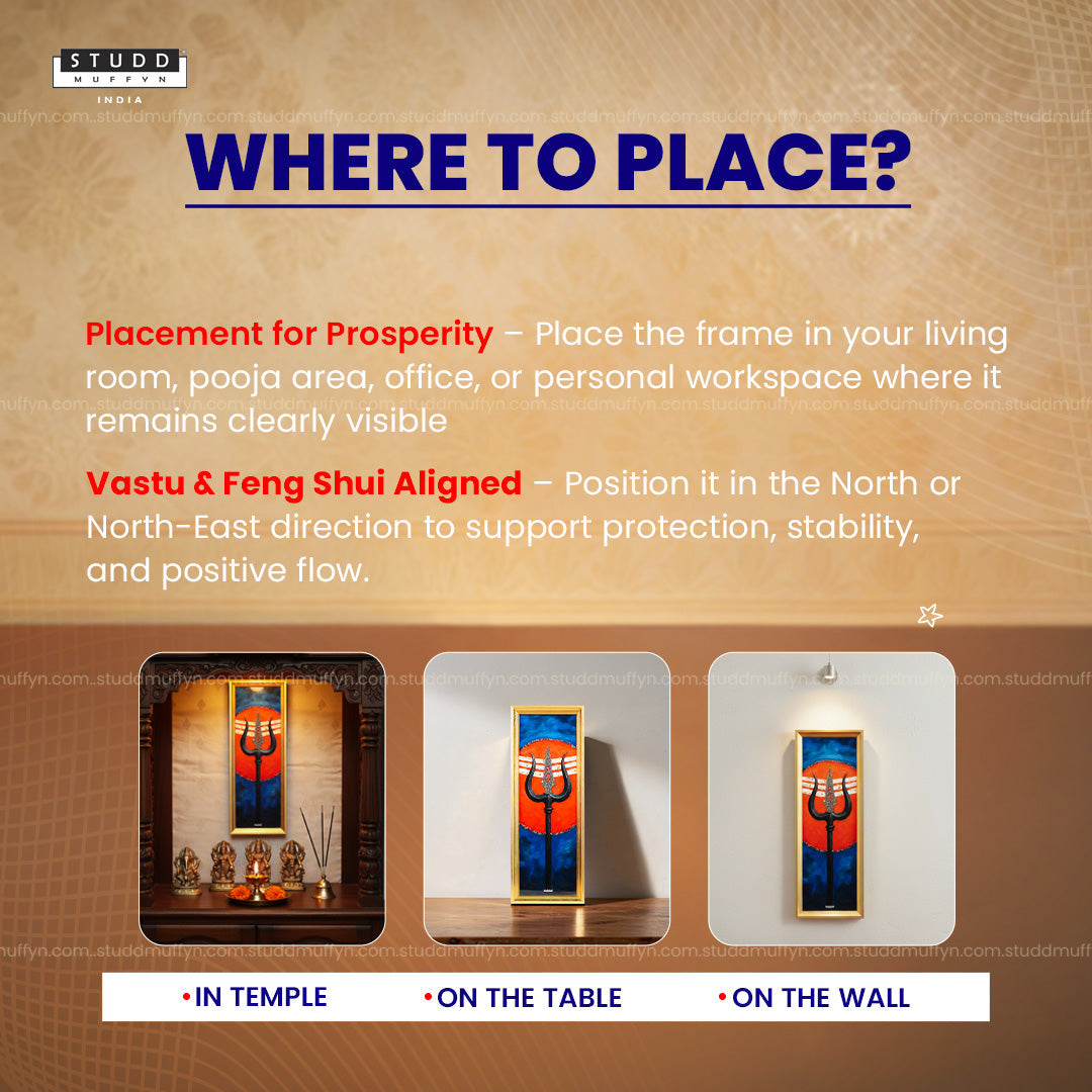 Divine Trishul Pyrite Frame