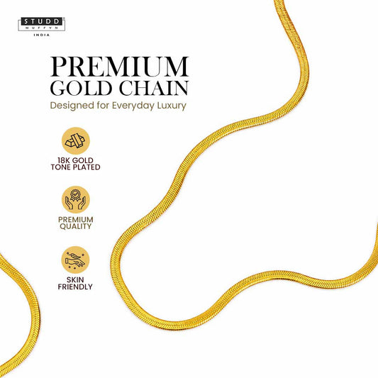 VELORE Snake Chain – 18K Gold Tone Plated