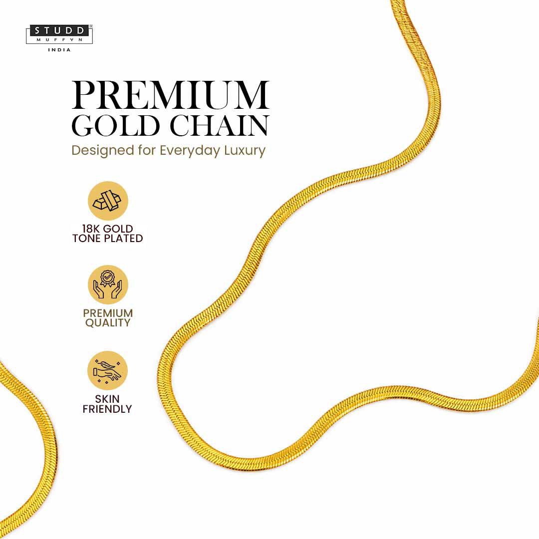 VELORE Snake Chain – 18K Gold Tone Plated [ PACK OF 2 ]