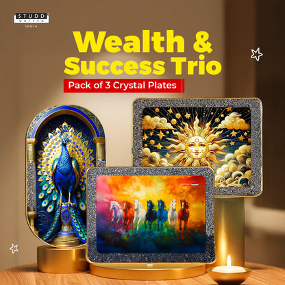 Wealth & Success Trio [Pack of 3 Crystal Plates]