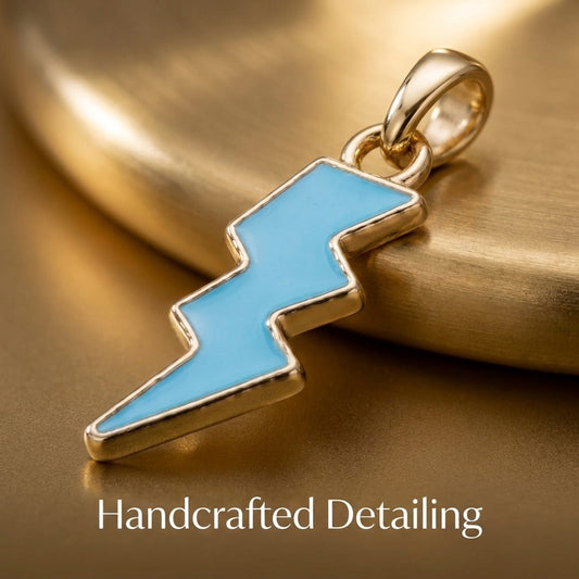 Thunder Pendant  - 24K Gold Tone