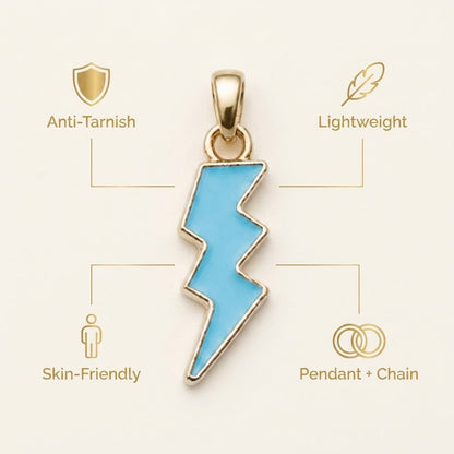 Thunder Pendant  - 24K Gold Tone