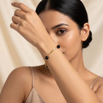 Richie Rich Beaded Rice 24K Gold-Toned Chain Bracelet