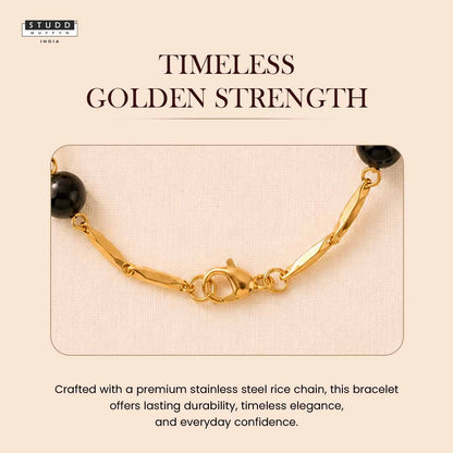 Richie Rich Beaded Rice 24K Gold-Toned Chain Bracelet