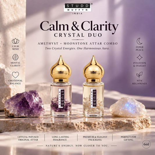 Calm & Clarity Crystal Duo – Amethyst + Moonstone Attar Combo