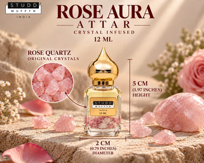 Rose Aura Attar – Crystal Infused Roll-On