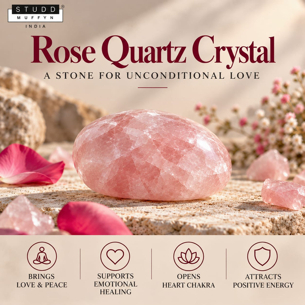 Rose Aura Attar – Crystal Infused Roll-On