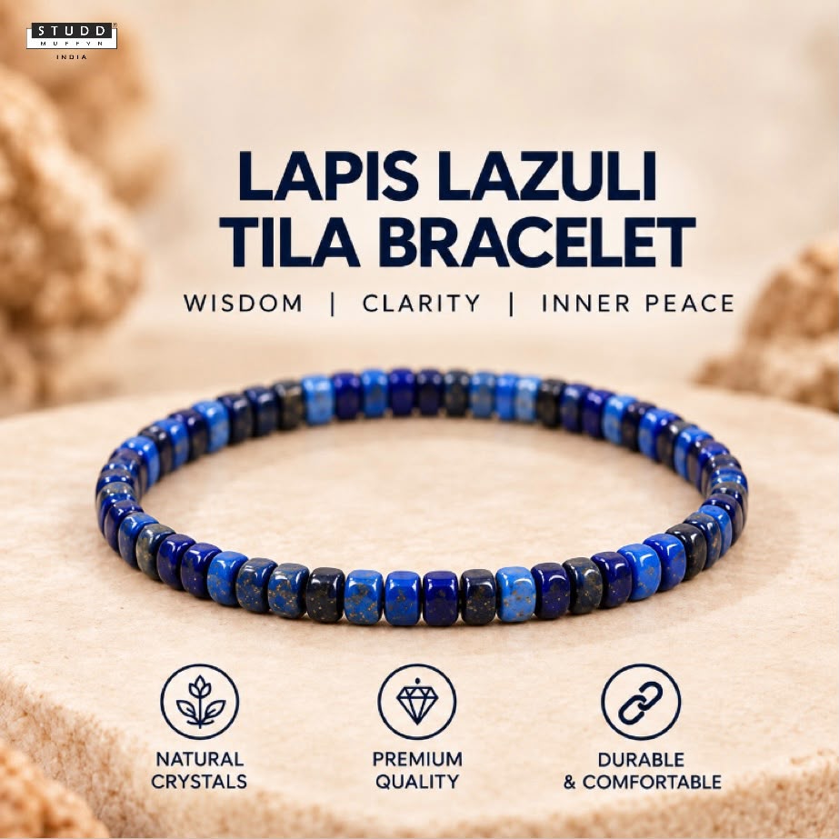 Lapis Lazuli Tila Bracelet