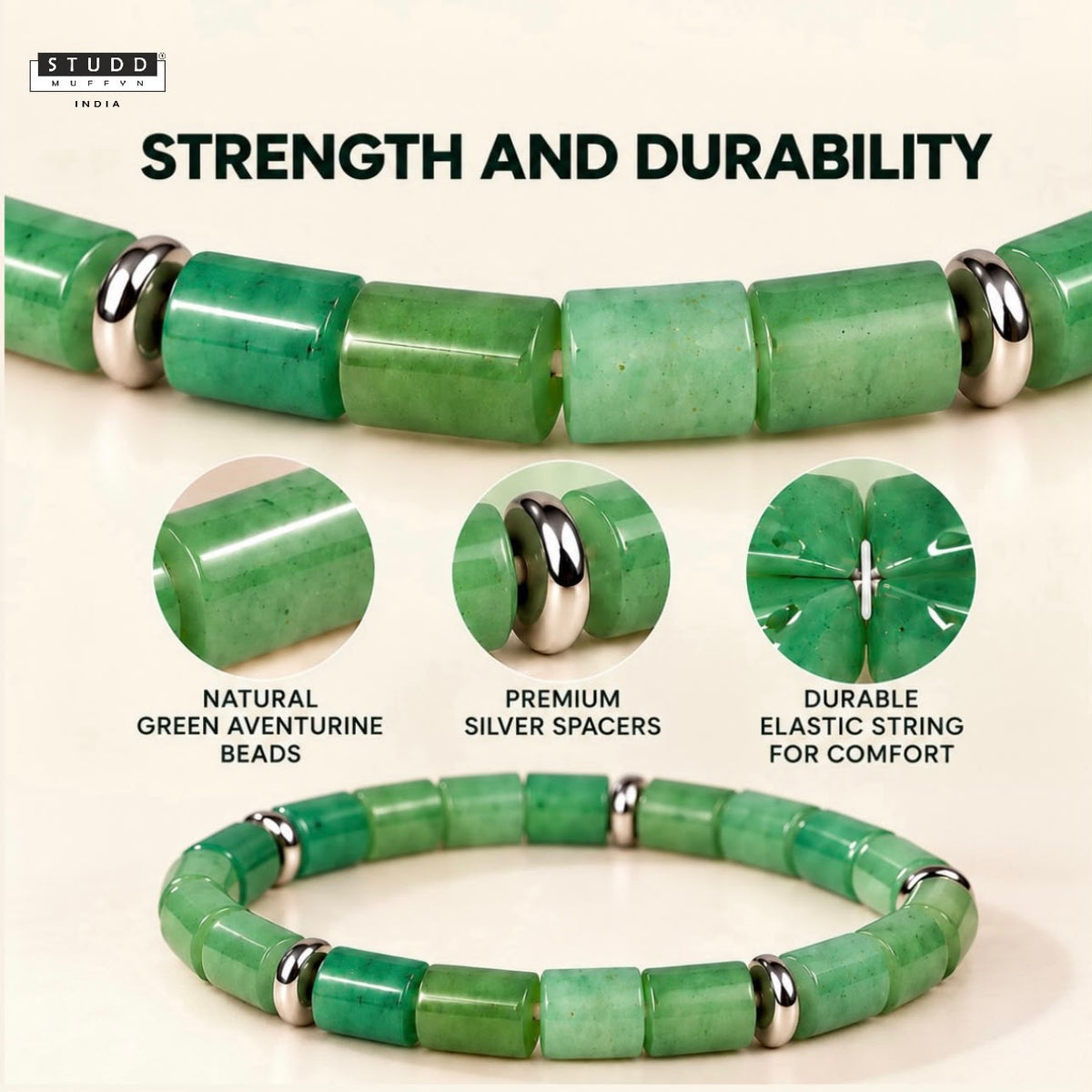 Green Aventurine Tila Bracelet