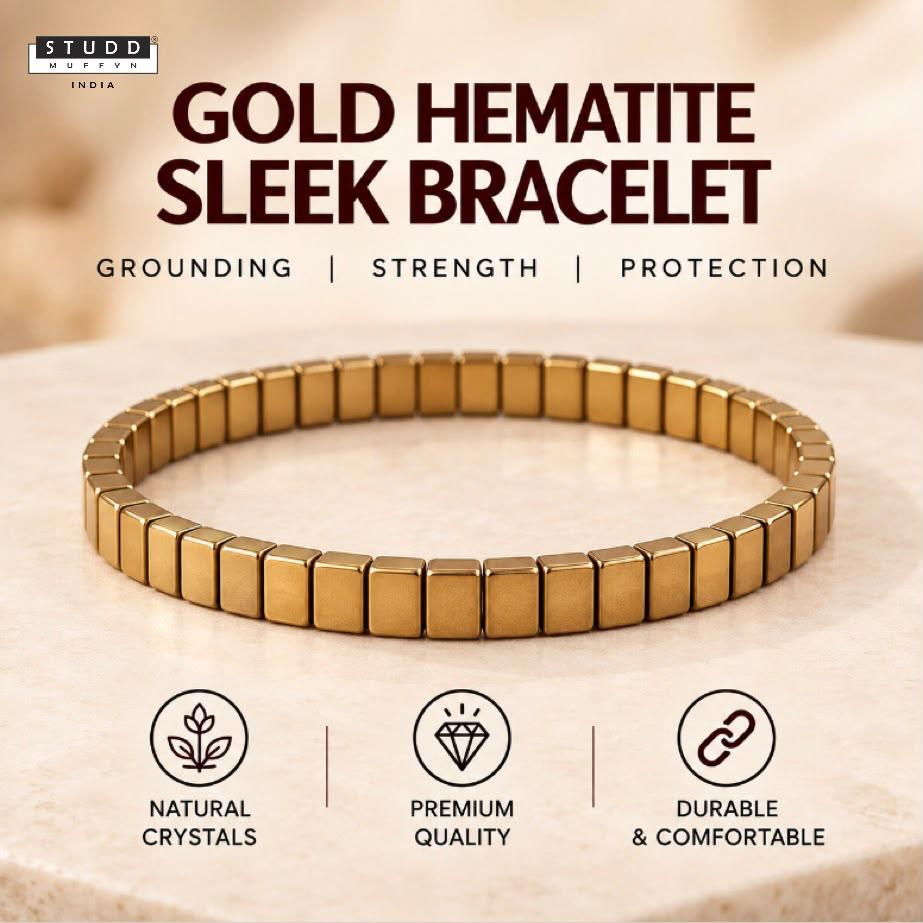 Gold Hematite Sleek Bracelet