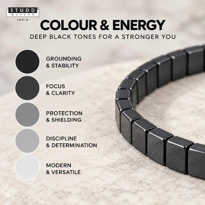 Black Hematite Square Bracelet