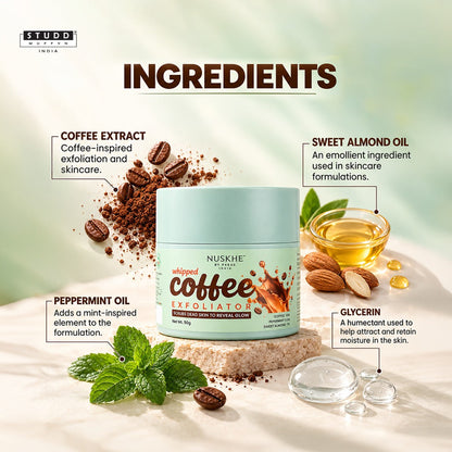 Whipped Coffee Exfoliator – Scrubs Dead Skin to Reveal Glow