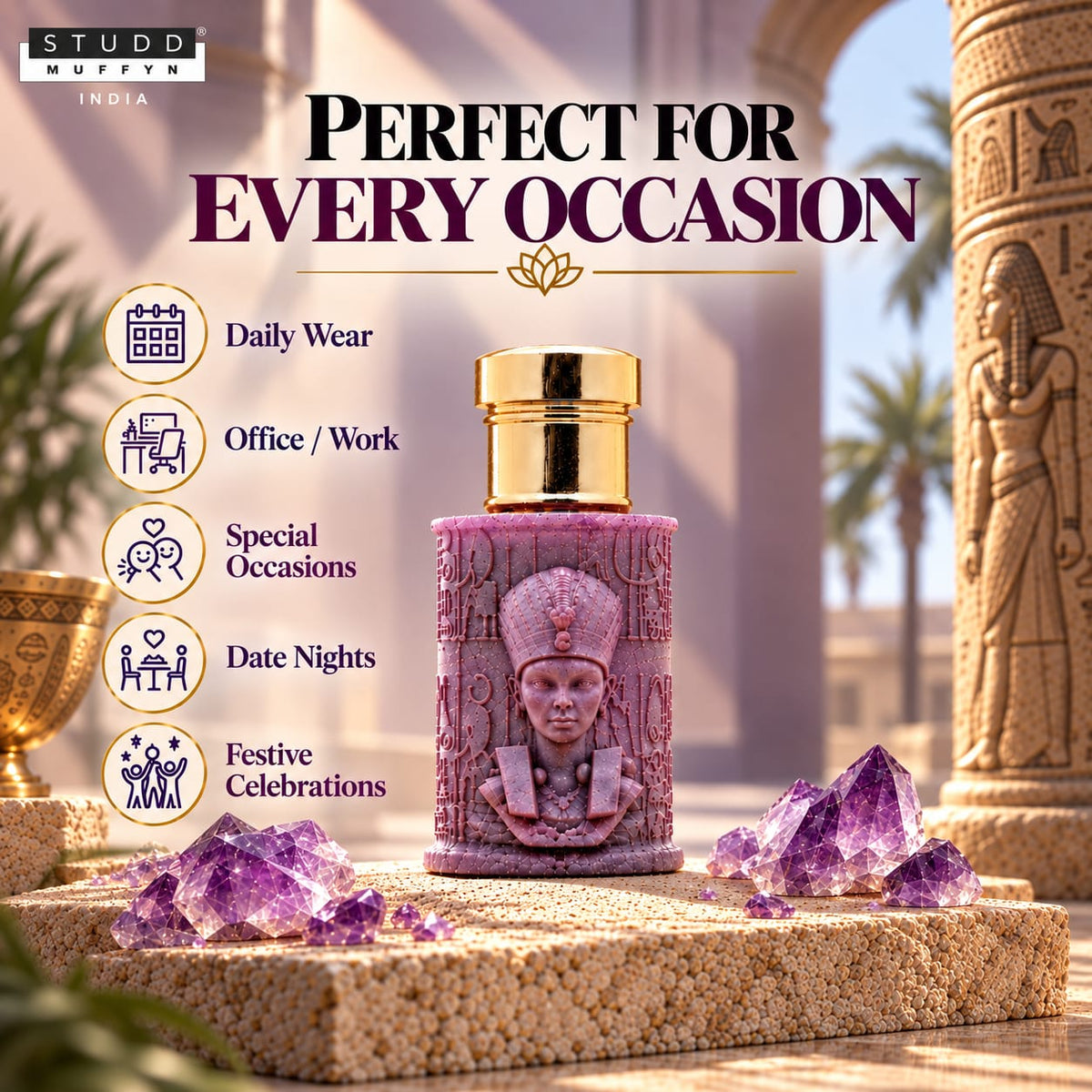 Amethyst Queen Crystal Infused Attar – 6 ml