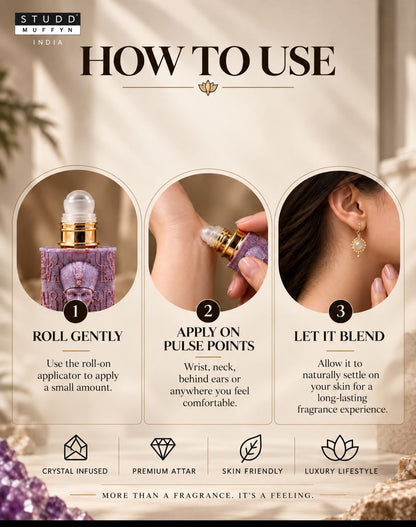 Amethyst Queen Crystal Infused Attar – 6 ml