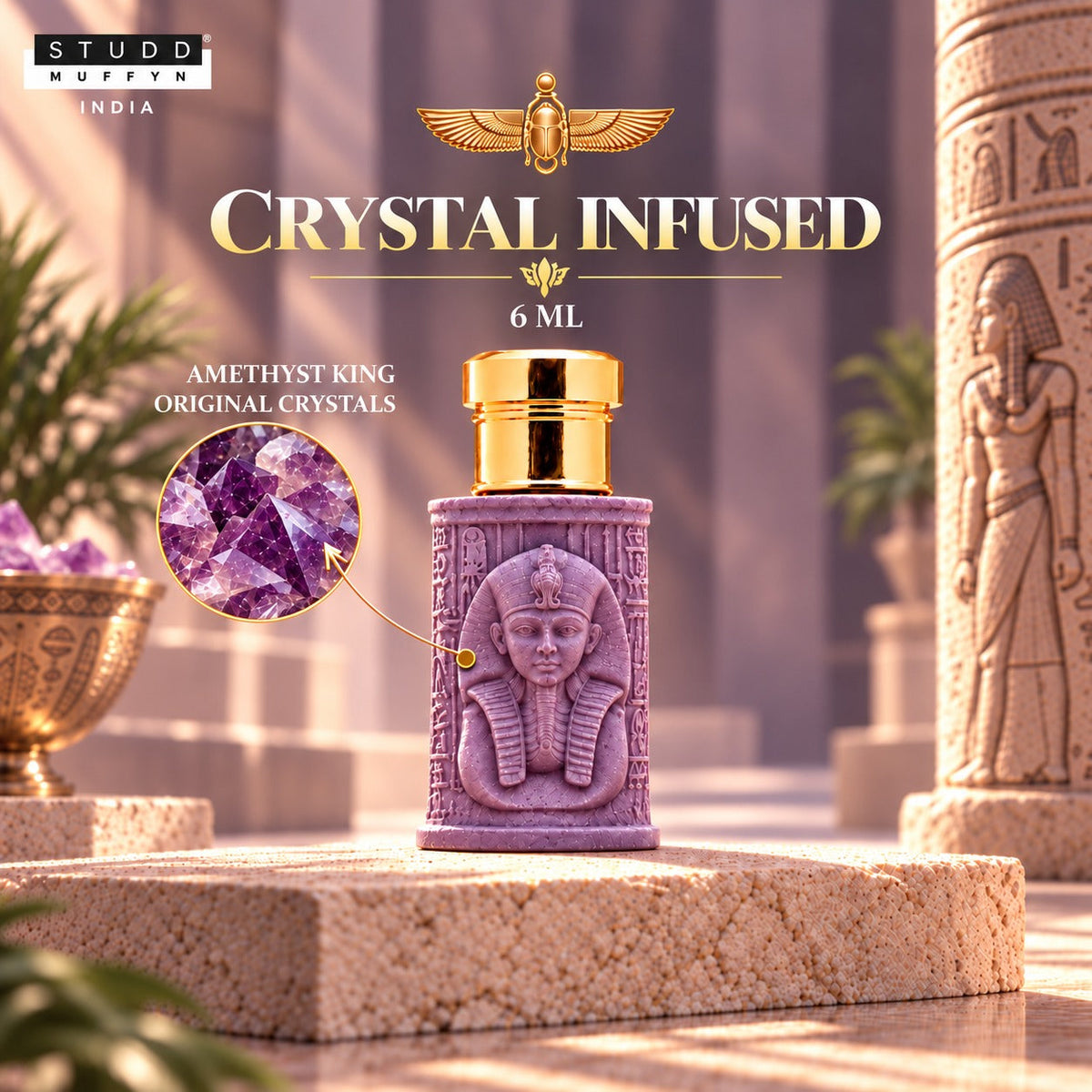 Amethyst King Crystal Infused Attar – 6 ml