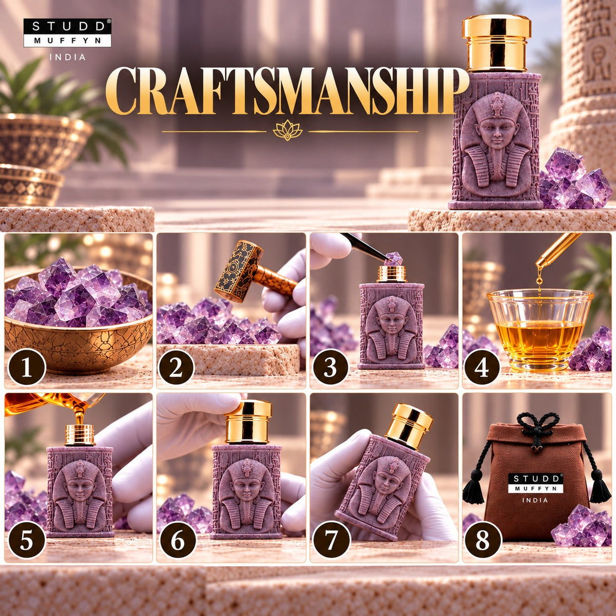 Amethyst King Crystal Infused Attar – 6 ml