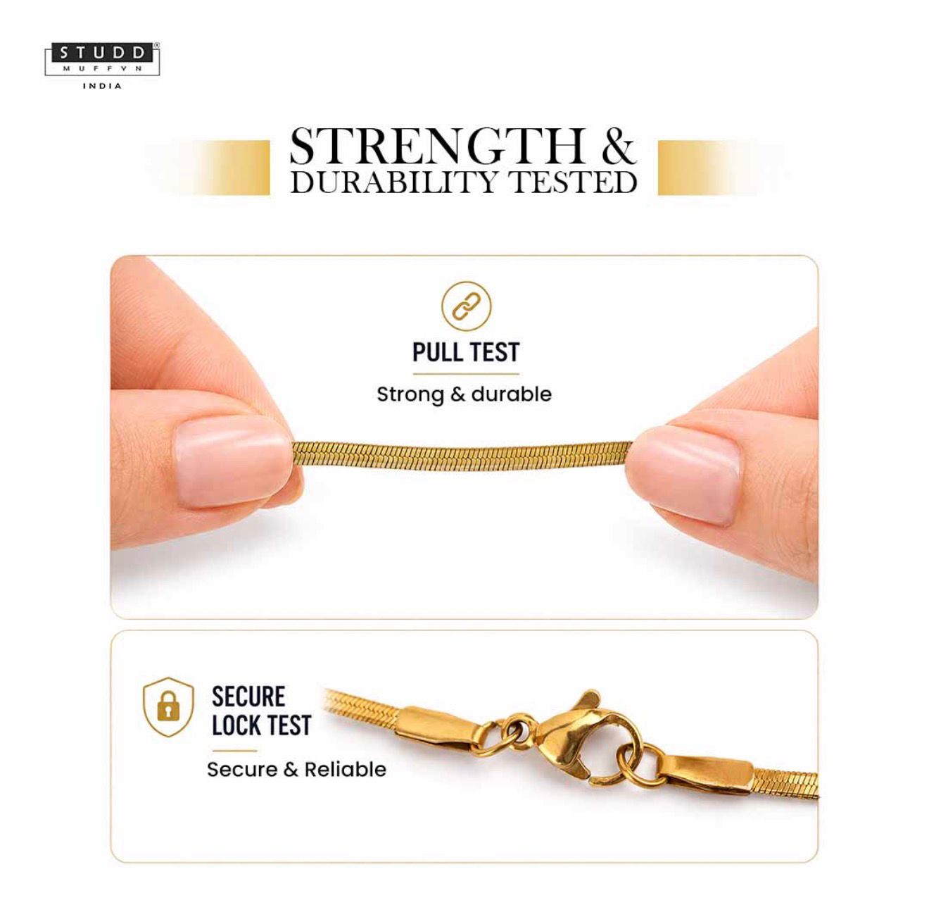 Pyrite Crystal Rice Chain - 24K Gold-Toned