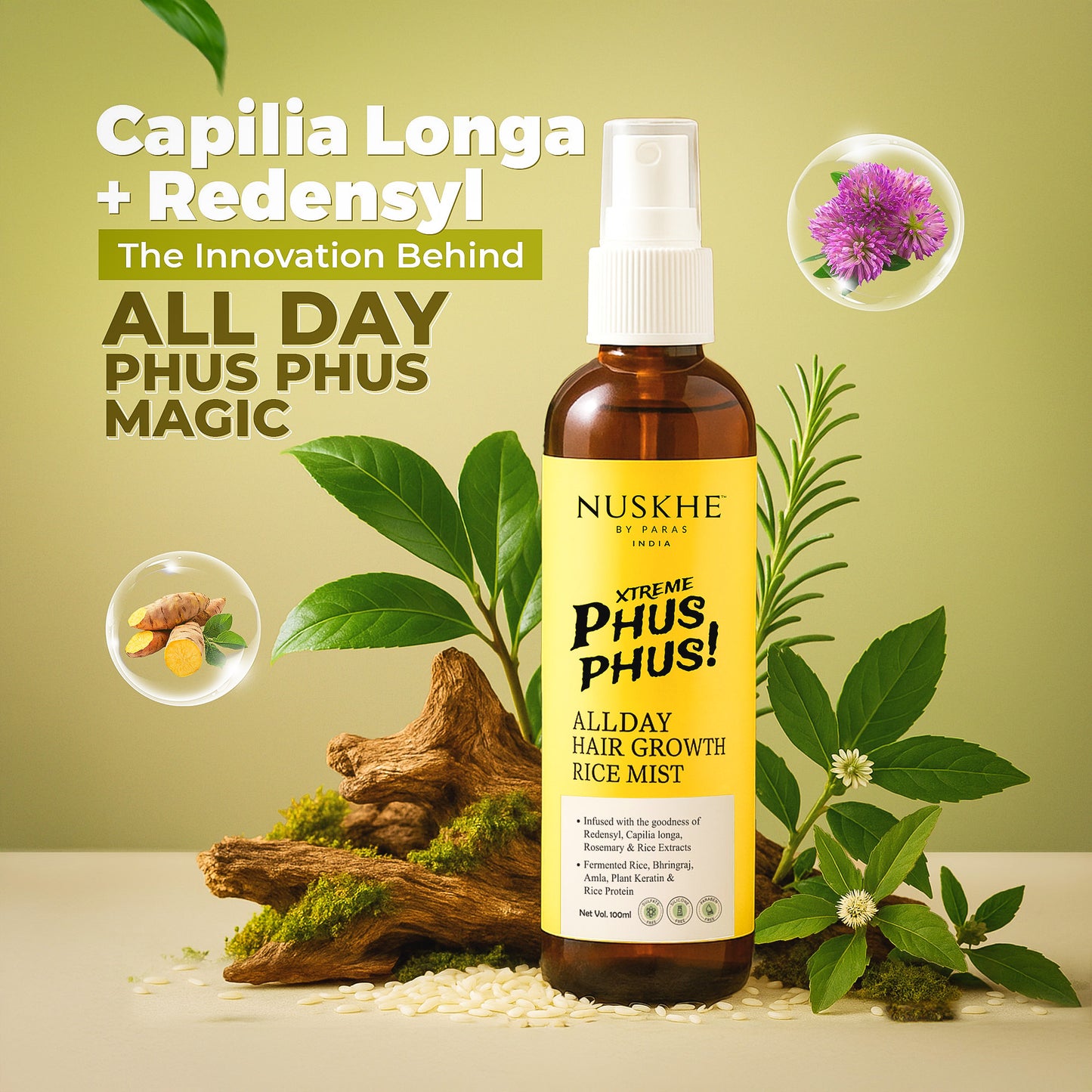 Xtreme Phus Phus All Day Hair Regrowth Rice Mist