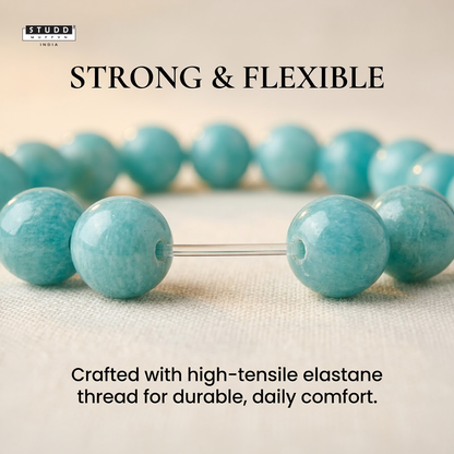 Hemimorphite Bracelet – Natural Blue Crystal Beads