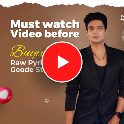 Raw Pyrite Geode Stone [ 30-50gms ]