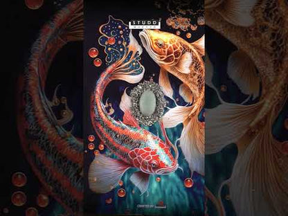 Pyrite Aventurine Fish Duo Plate [ Rectangle Plate ]