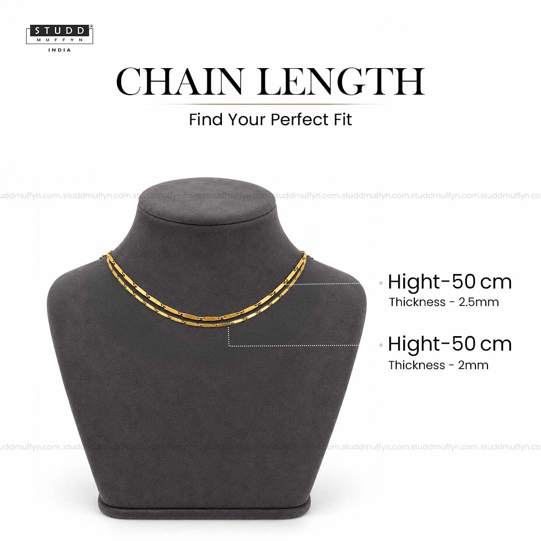 Golden Rice Chain - 24K Gold-Toned [ Pack of 2 ]