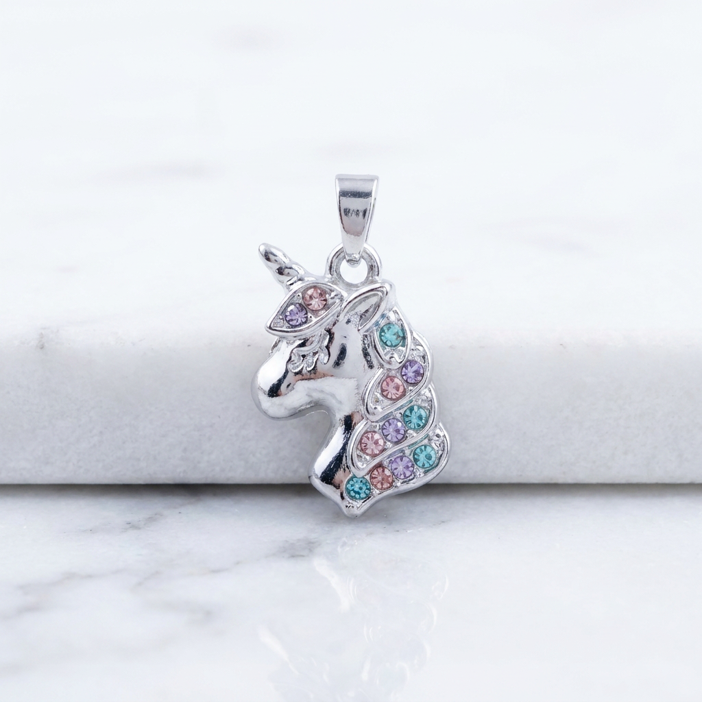Unicorn Pendant - Silver Toned