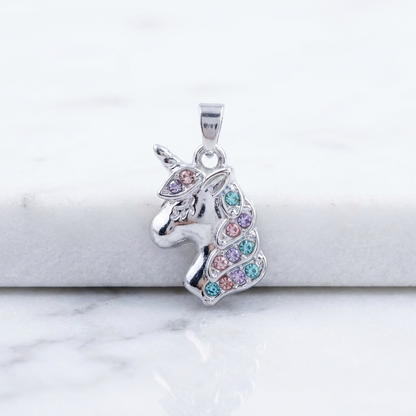 Unicorn Pendant - Silver Toned